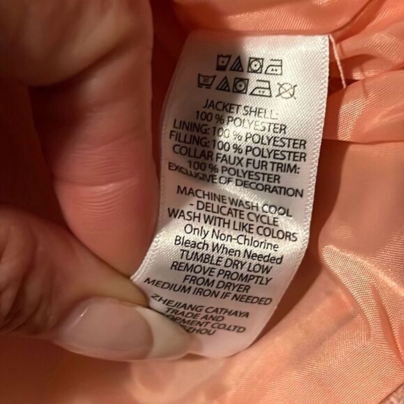 Max Studio Baby Pink Cream Top Faux Fur Trim Collar Coat Set 2-Piece Size 2T NWT - Picture 5 of 10